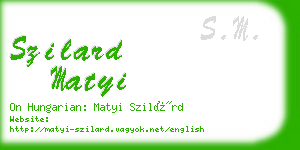 szilard matyi business card